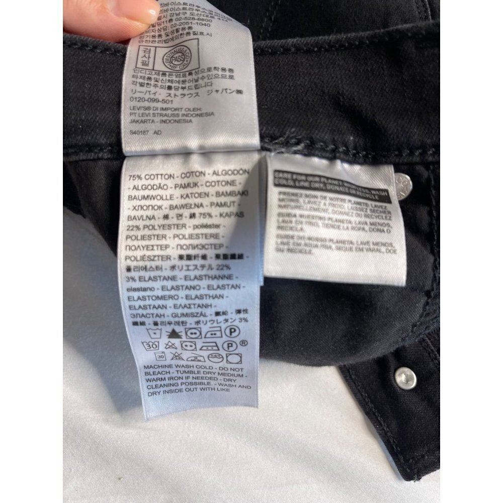 Levis 311 Women's SZ 26 Shaping Skinny Denim Black Jeans High Waist - Picture 4 of 10
